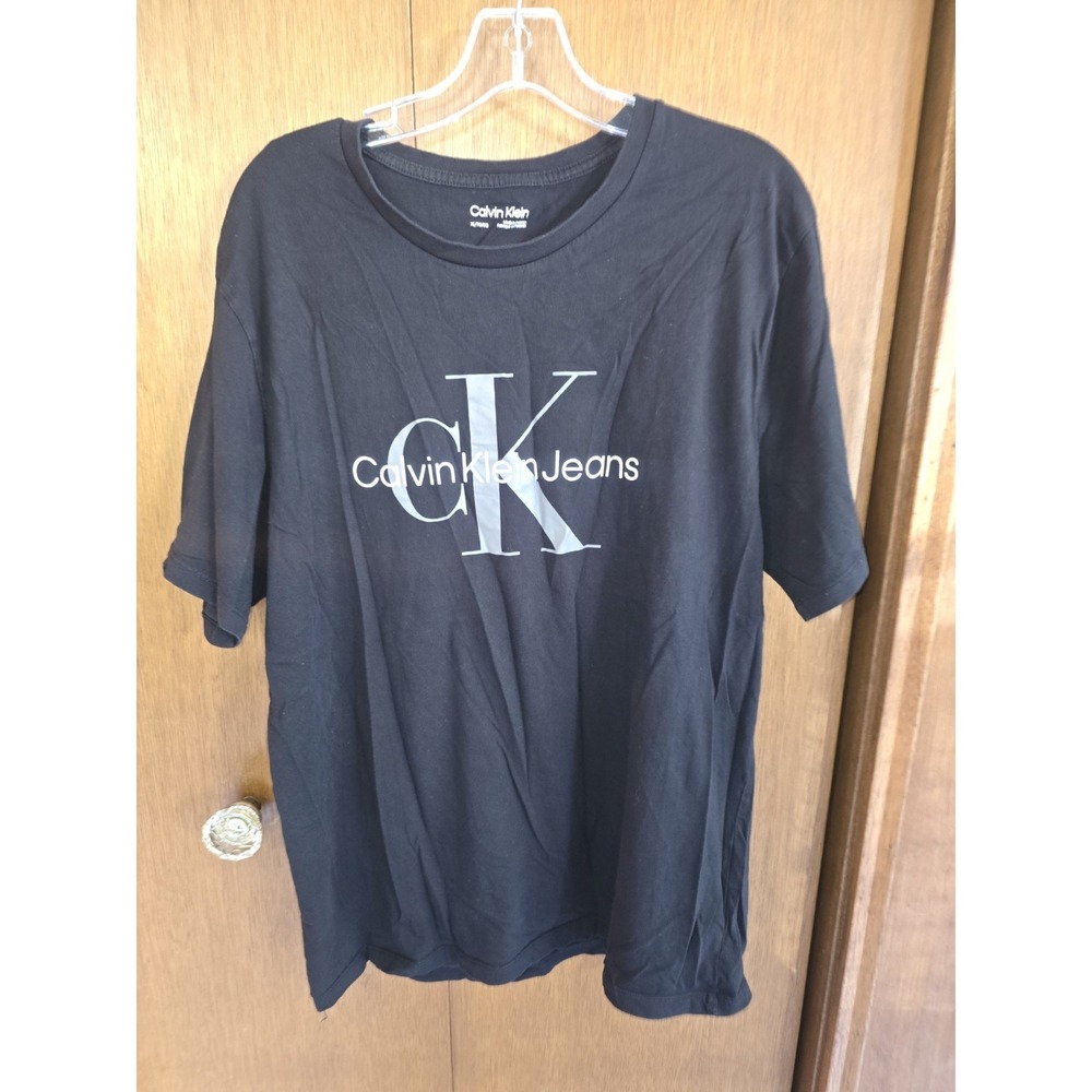 Calvin Klein Men's Black Crew Neck Short Sleeve T-Shirt Size XLarge